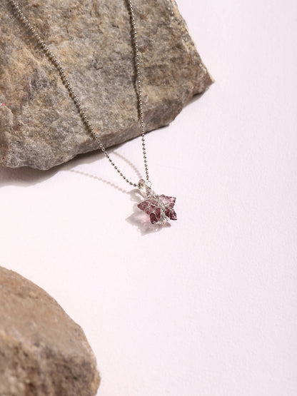 Women's Silver-Toned Purple Silver-Plated Handcrafted Chain - Ruby Raang