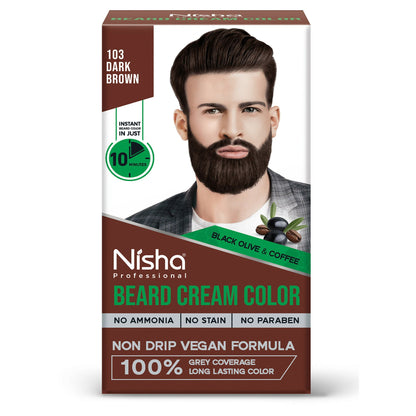 Nisha Beard Colour for Men - Dark Brown