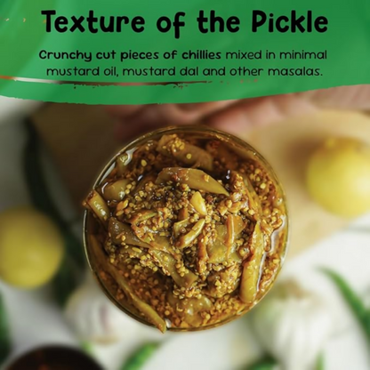 FarmDidi Spicy Green Chilli Pickle - Spicy