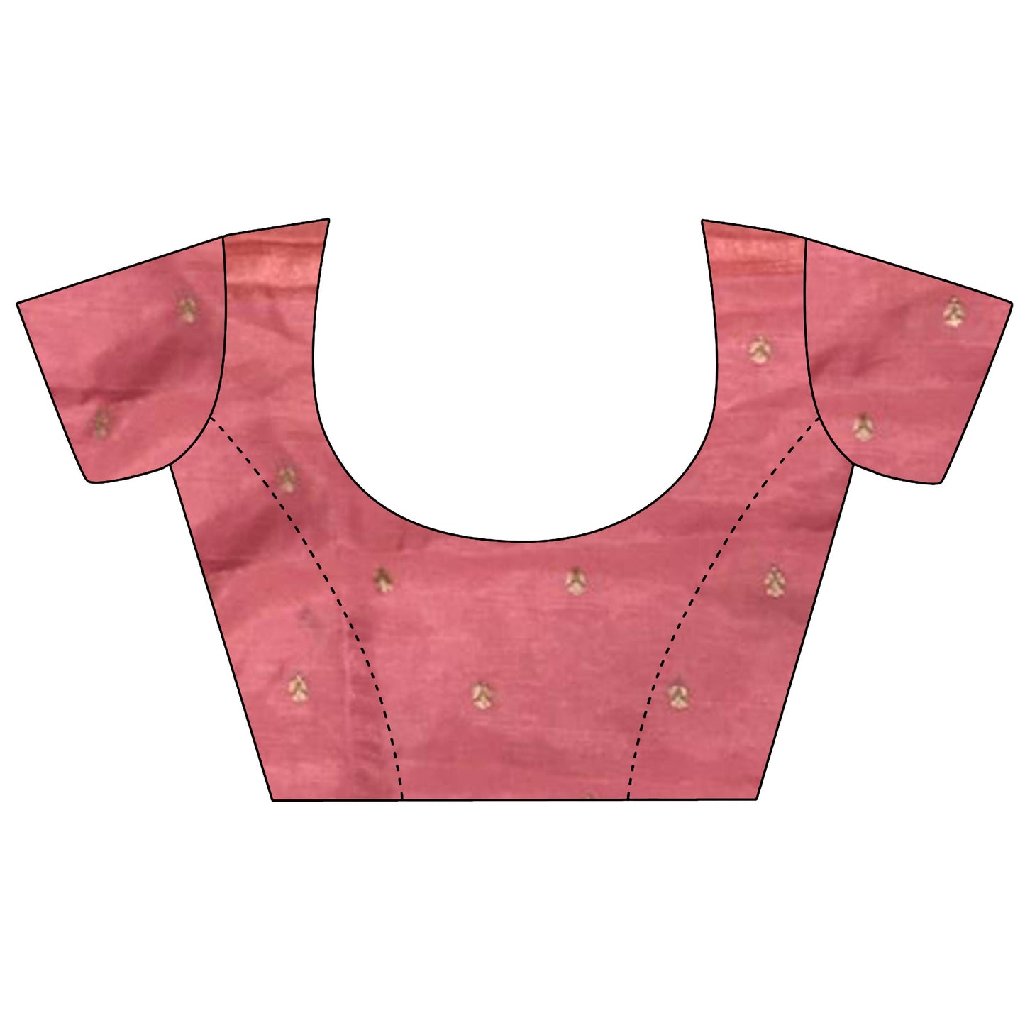 Joban Fashion Baby Pink Handloom Banarasi Organza Silk Khatali Butta Work Saree