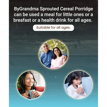 By Grandma Sprouted Cereal Mix - Soya and Wheat with Almonds & Sunflower Seeds