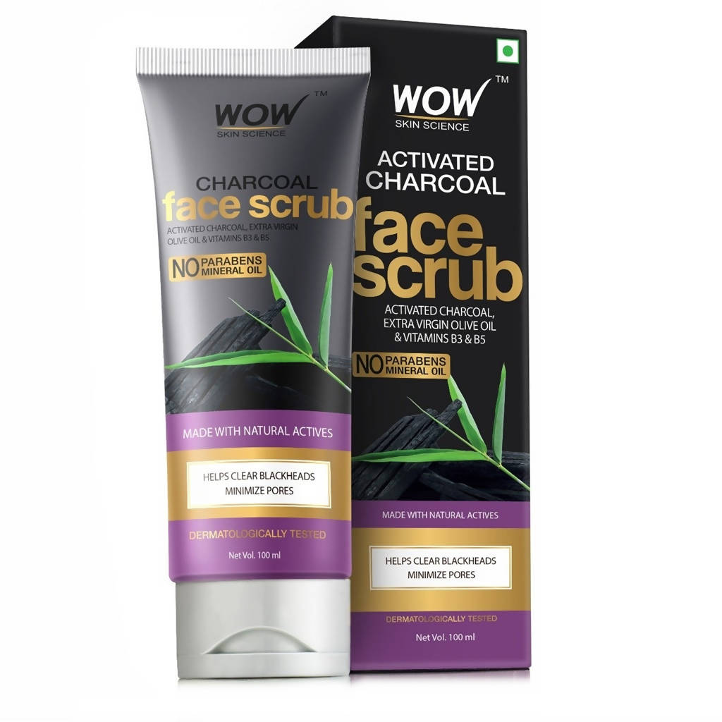 Wow Skin Science Activated Charcoal Face Scrub - 100 ml