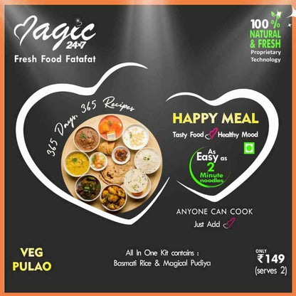 Sanskriti Magic Masala Veg Pulao Fresh Ready to cook All-in-One Kit