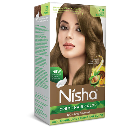 Nisha Creme Hair Color for Women - Dark Blonde
