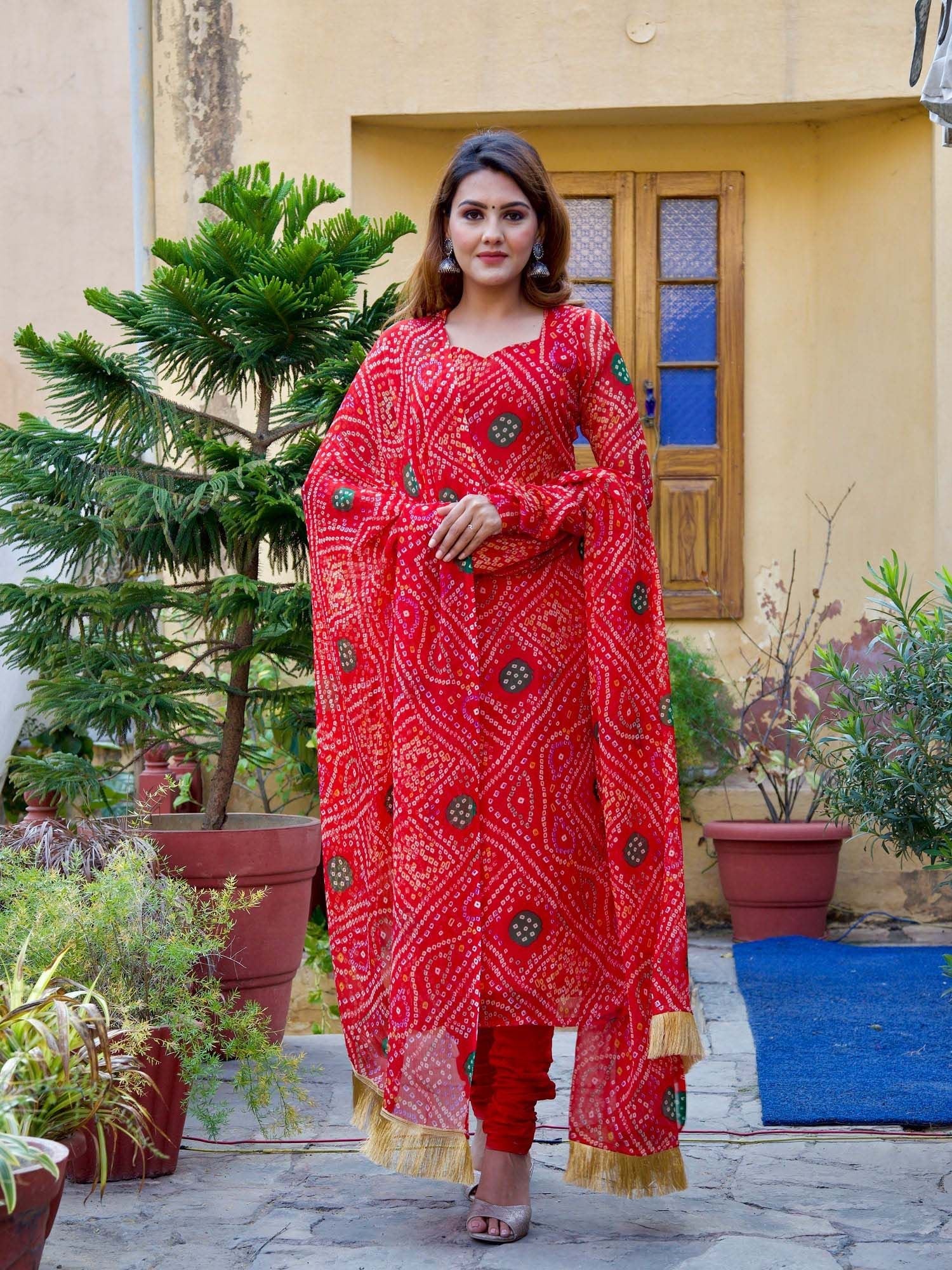 ONEWE INDIA Raas Bandhani Set (Set of 3)