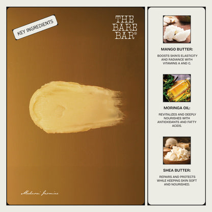 The Bare Bar Madurai Jasmine Body Butter - Floral Moisturizer For Smooth, Radiant Skin