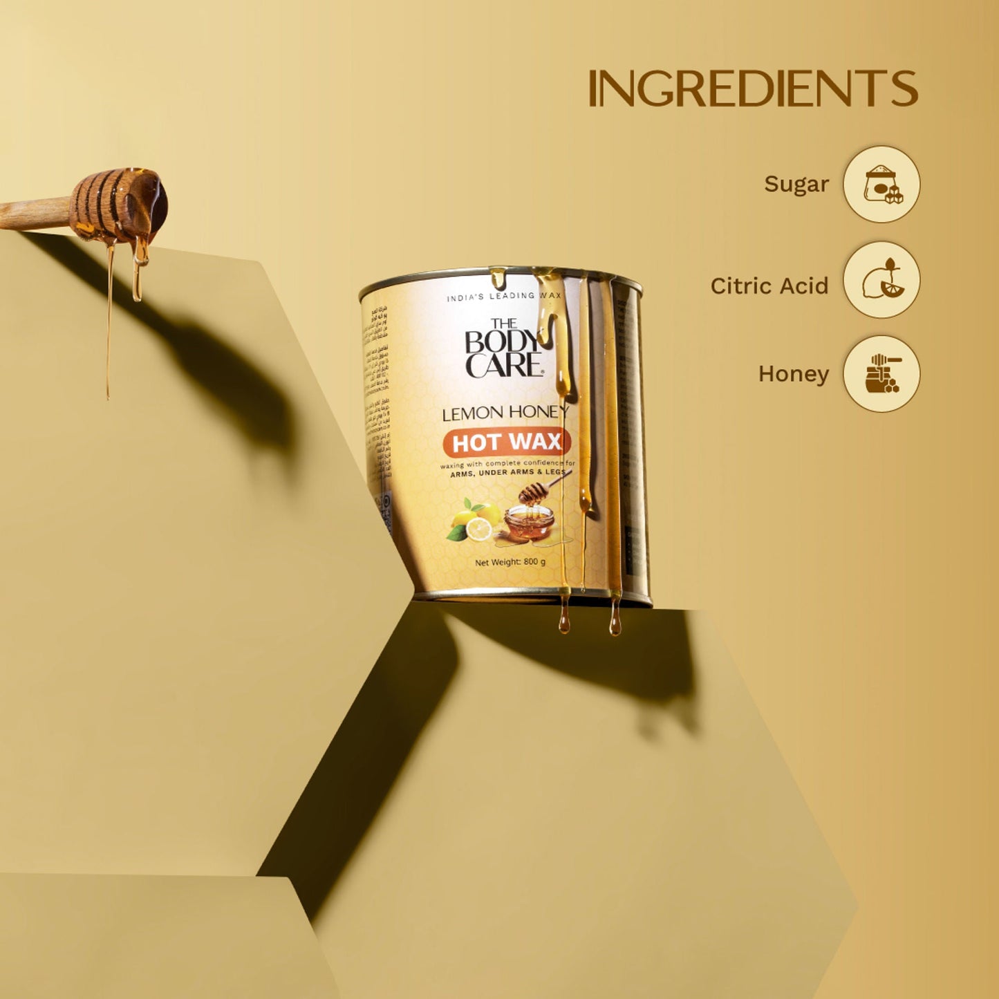 The Body Care Lemon Honey Hot Wax