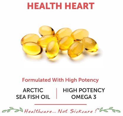 Bliss Welness Heart Health Arctic Fish Oil High Potency Omega-3 Softgel Capsule