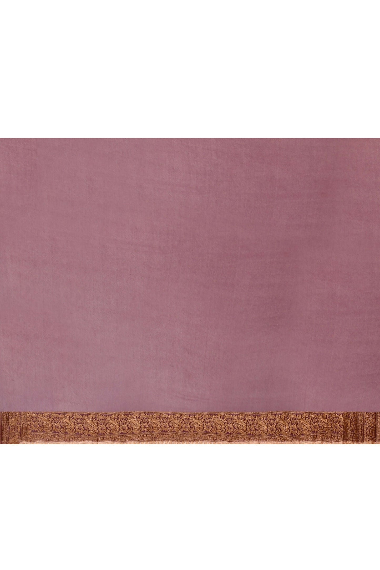 Joban Fashion Ivory Crepe Chiffon Pure Handloom Banarasi Silk Saree