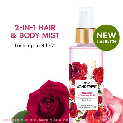 Wanderlust Fragrance Mist For Her - English Country Rose