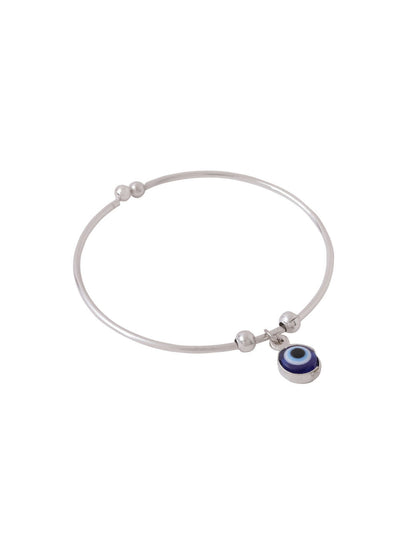 NVR Women Silver-Plated Evil Eye Rakhi With Roli Chawal