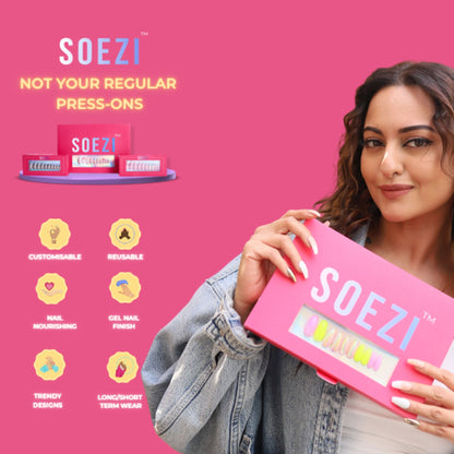 SOEZI Flip'em Off Reusable Press On Nails - Ready To Wear Kit