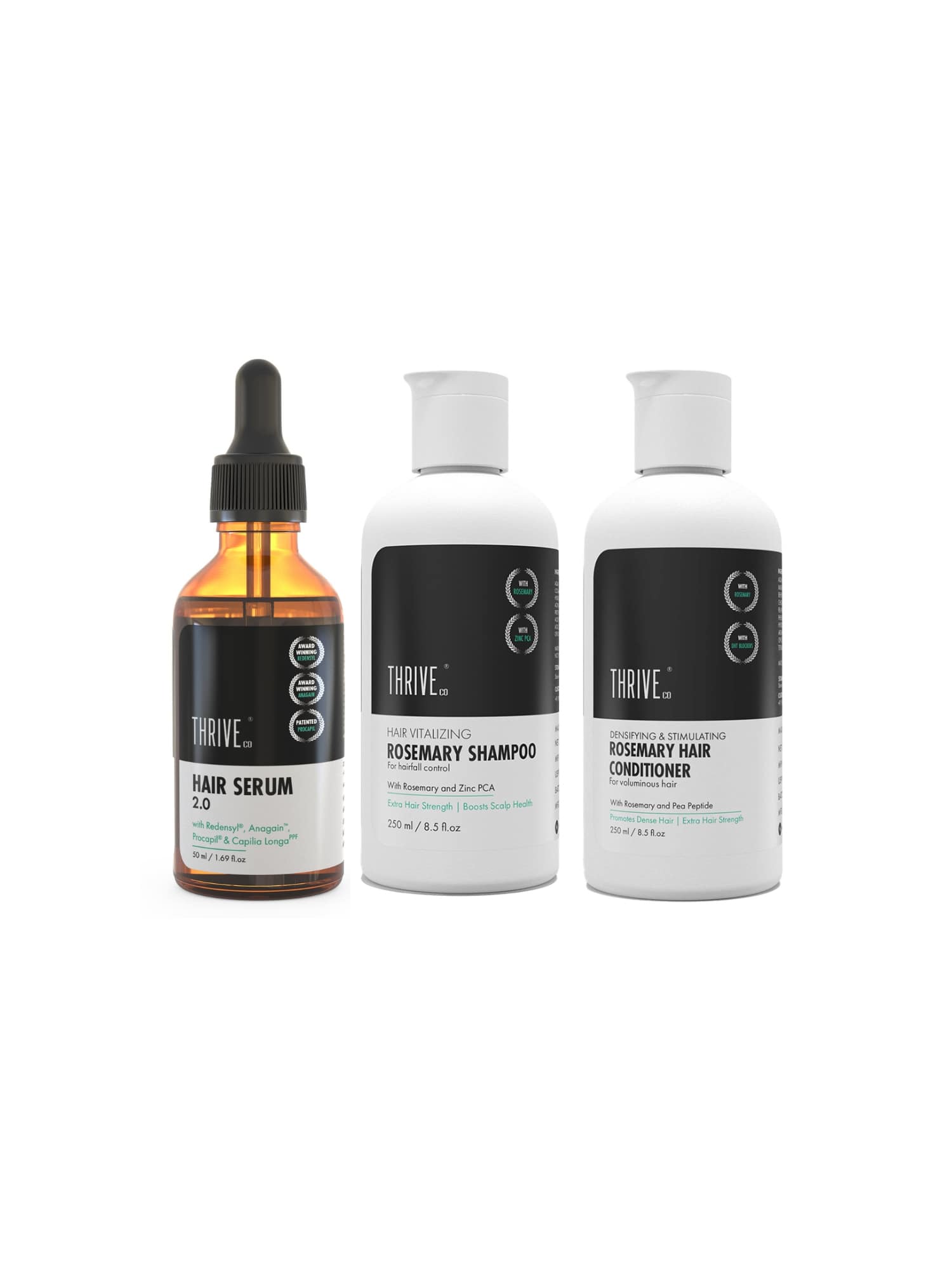 ThriveCo Rosemary Hair Growth Trio Serum, Shampoo & Conditioner