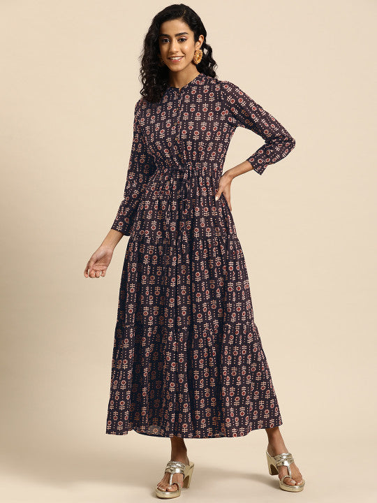 Anayna Women Ethnic Motifs Printed Maxi Dress