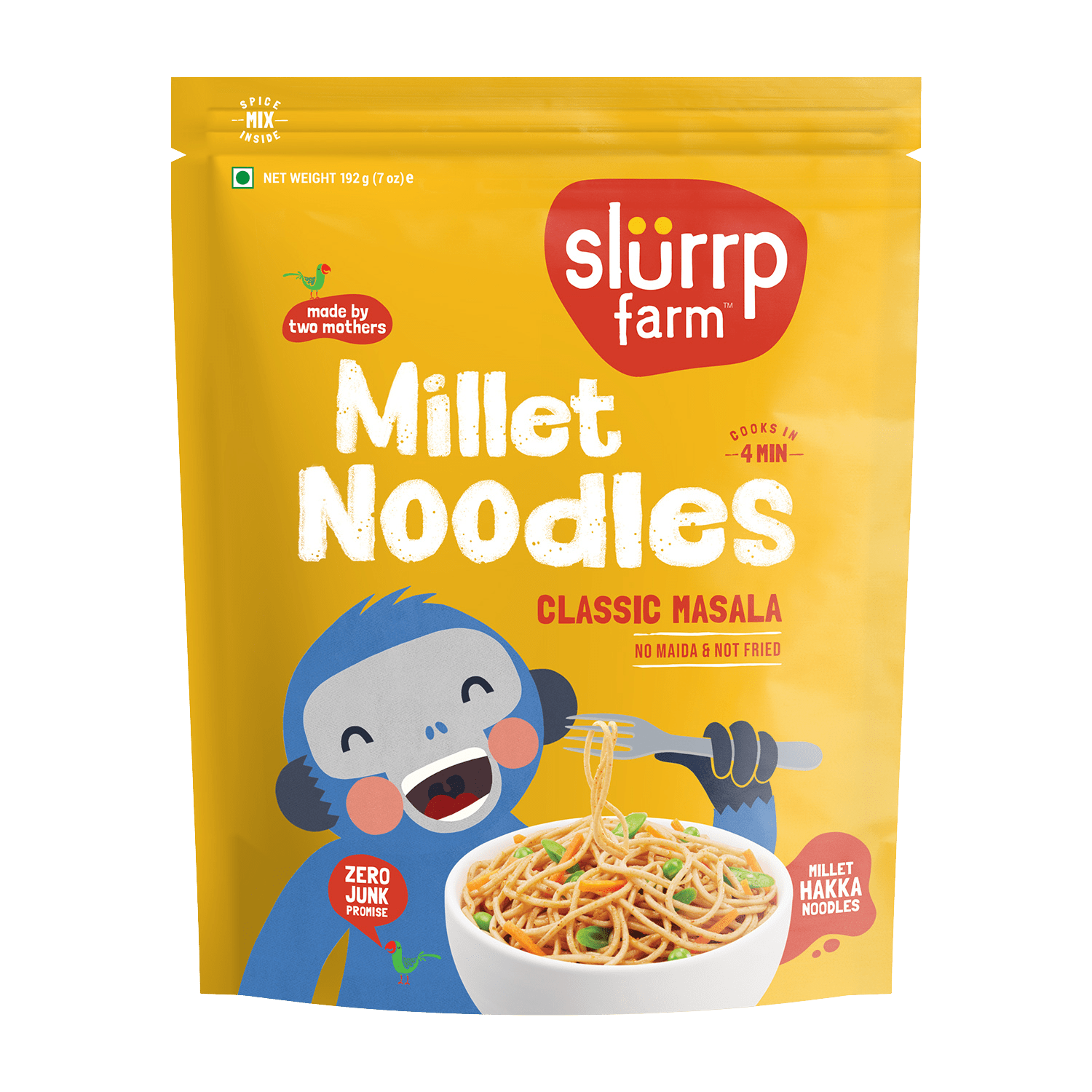 Slurrp Farm Classic Masala Millet Noodles - 192 gms