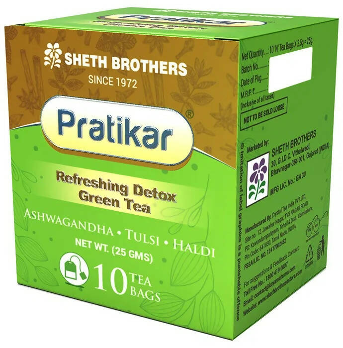 Sheth Brothers Pratikar Refreshing Detox Green Tea Bag