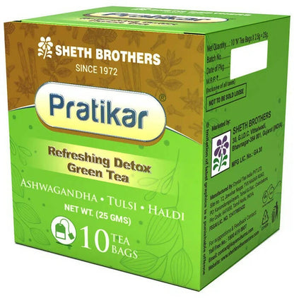 Sheth Brothers Pratikar Refreshing Detox Green Tea Bag