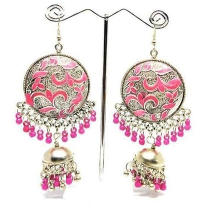 MS Fashion India Muskan Fancy Silver Tone Fashion Earrings
