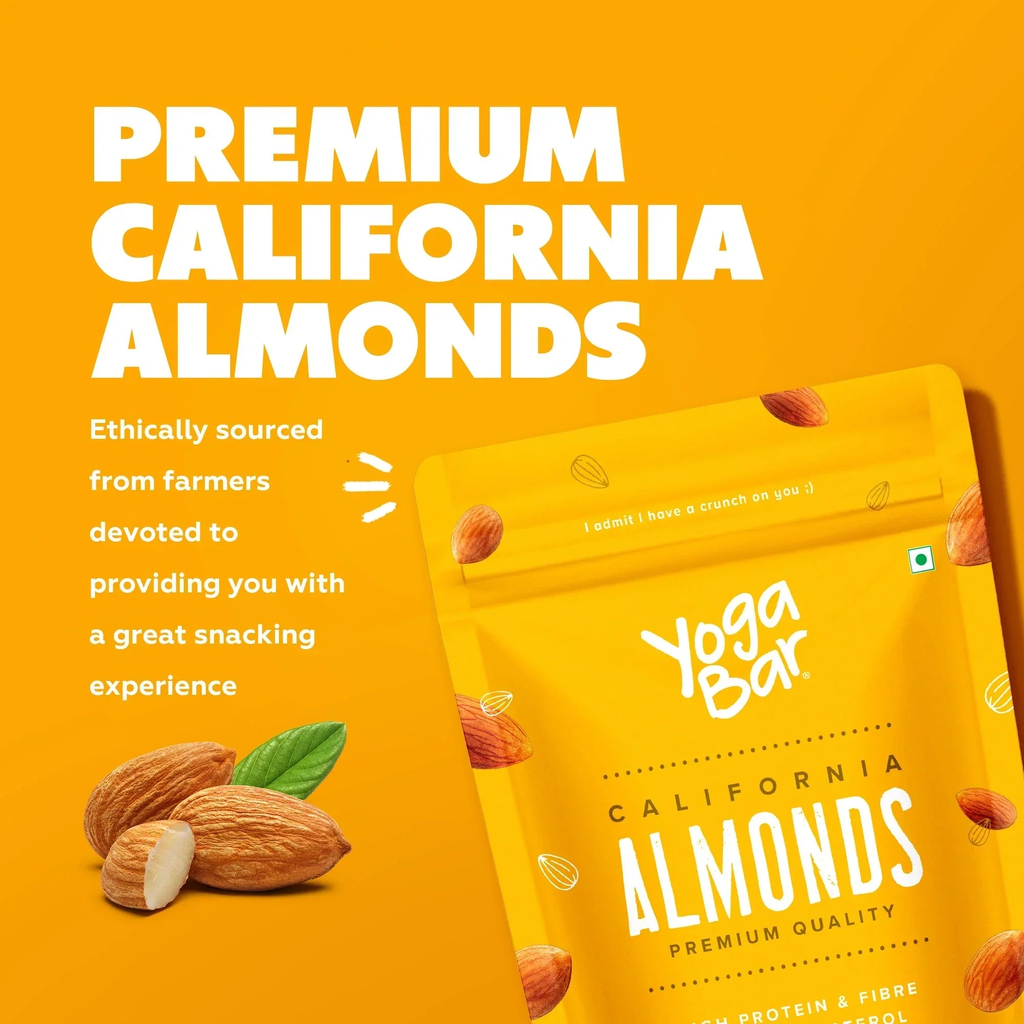 Yogabar California Almonds - 200 gms