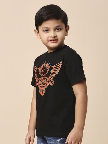 Fancode Kids Typography Printed Round Neck Sunrisers Hyderabad IPL T-Shirt