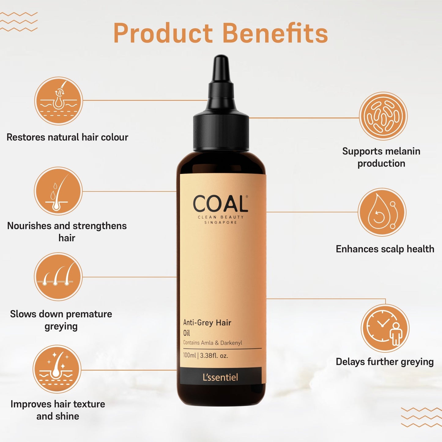 COAL Clean Beauty Anti-Grey Hair Oil - 100 ml