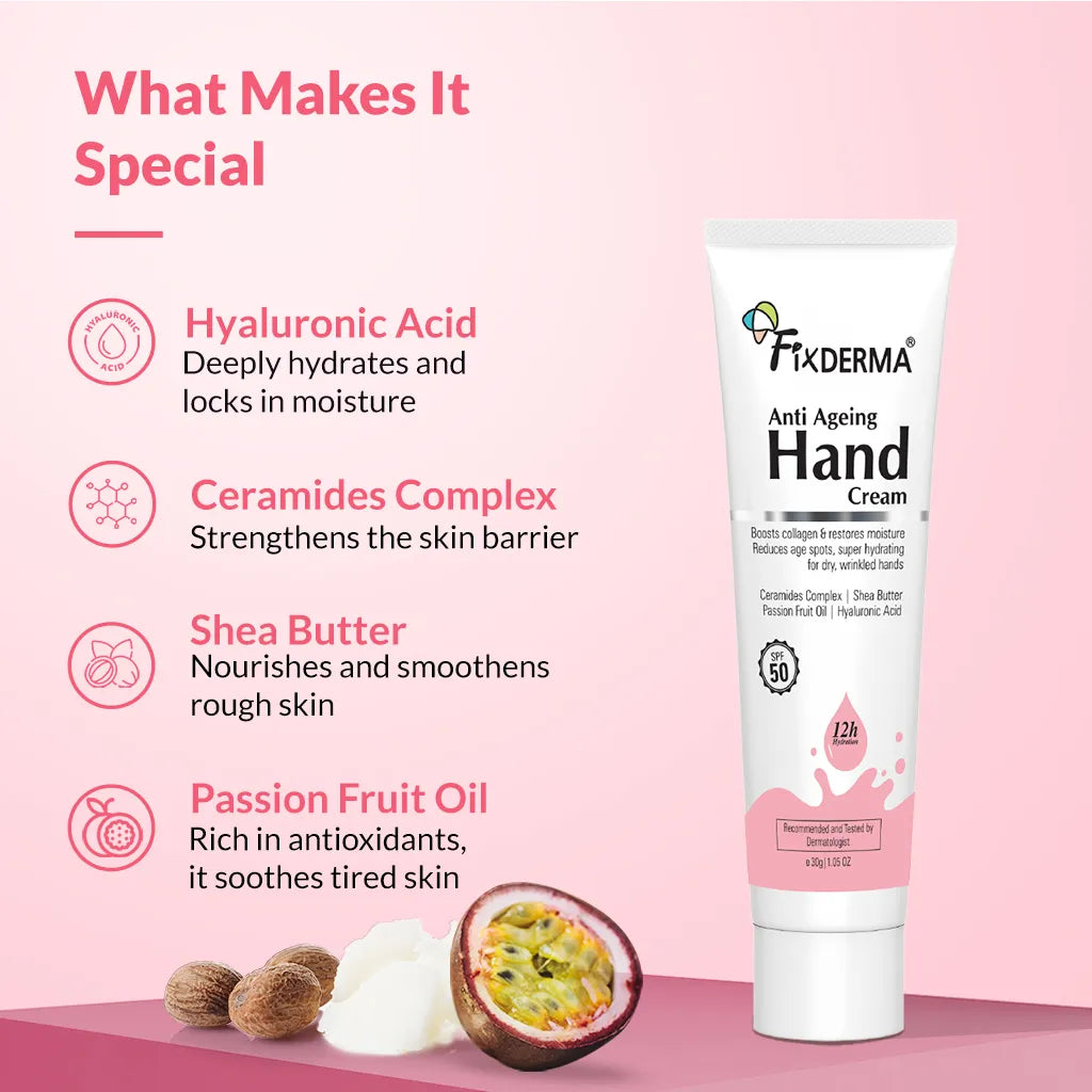 Fixderma Anti Ageing Hand Cream - 30 gms