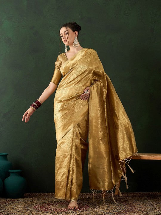 Sangria Woven Design Saree With Blouse Piece
