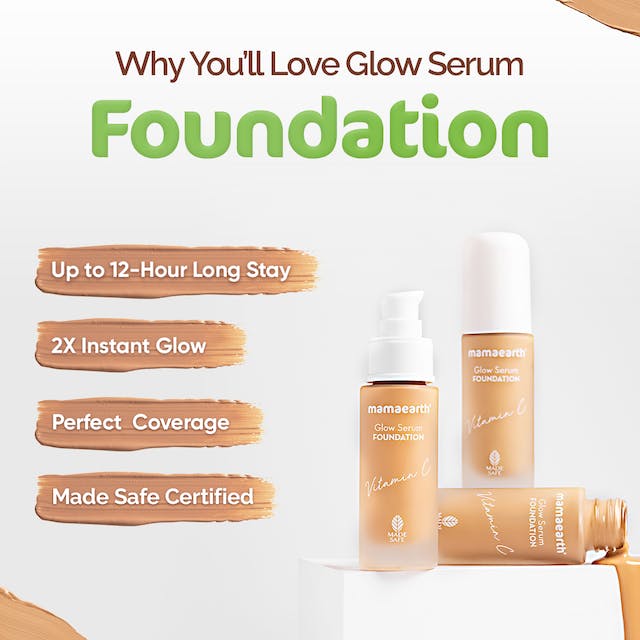 Mamaearth Glow Serum Foundation-Crème Glow