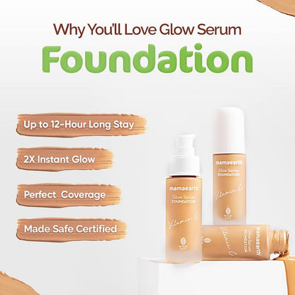 Mamaearth Glow Serum Foundation-Crème Glow