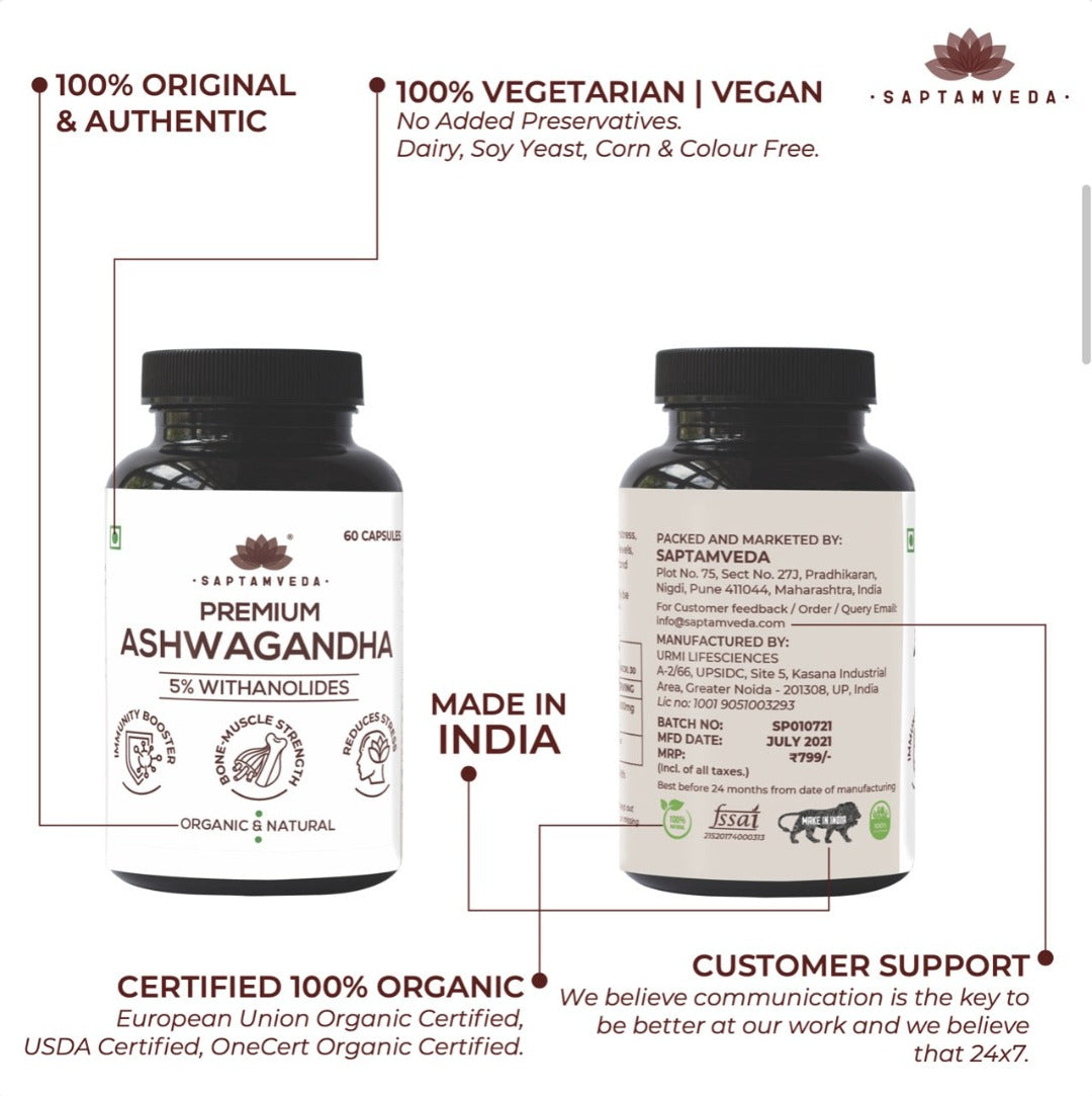 Saptamveda Ashwagandha - 60 tabs