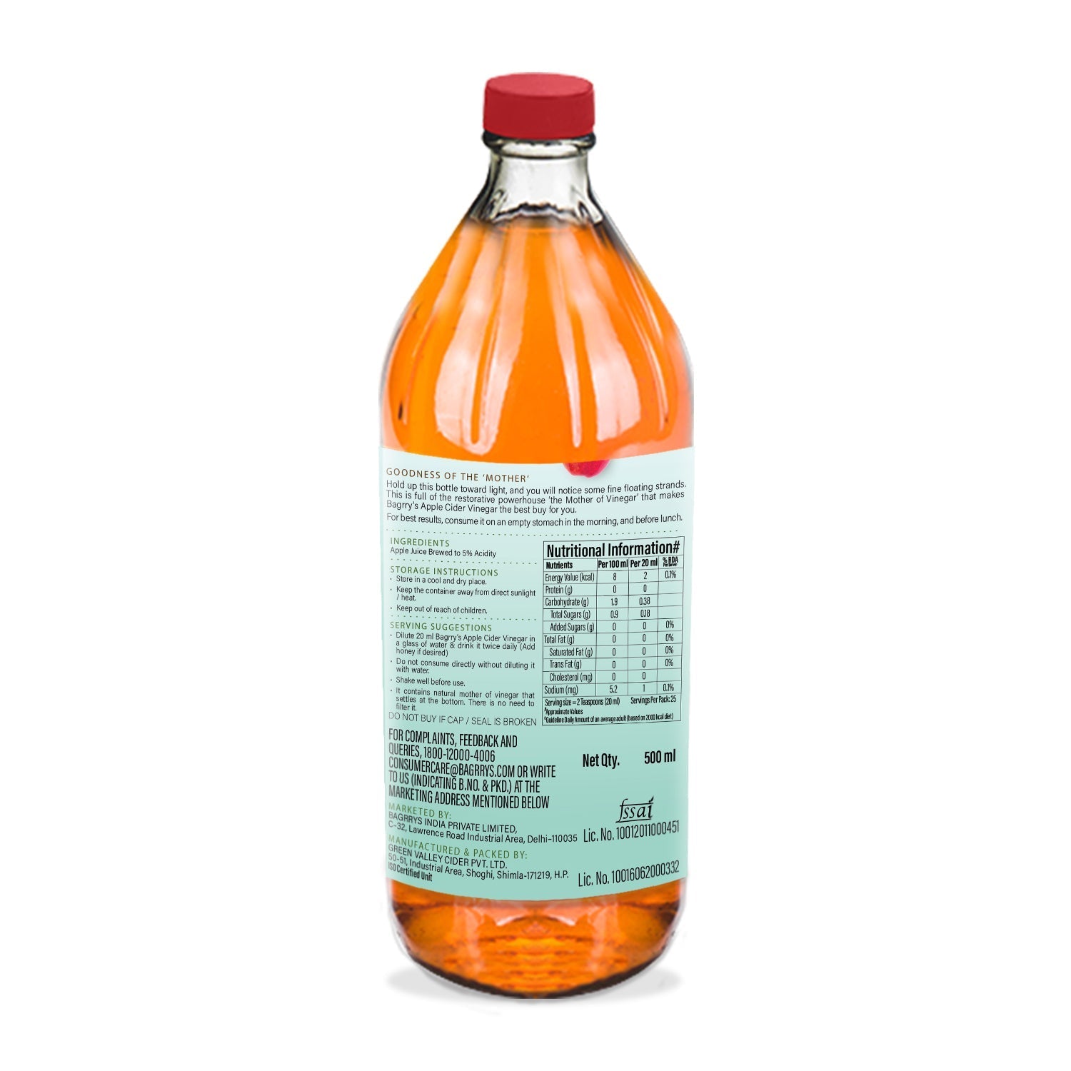 Bagrry's Apple Cider Vinegar - with the 'Mother'