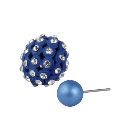 Trendoo Jewelry Gold-Polished Stylish Fancy Blue Studs