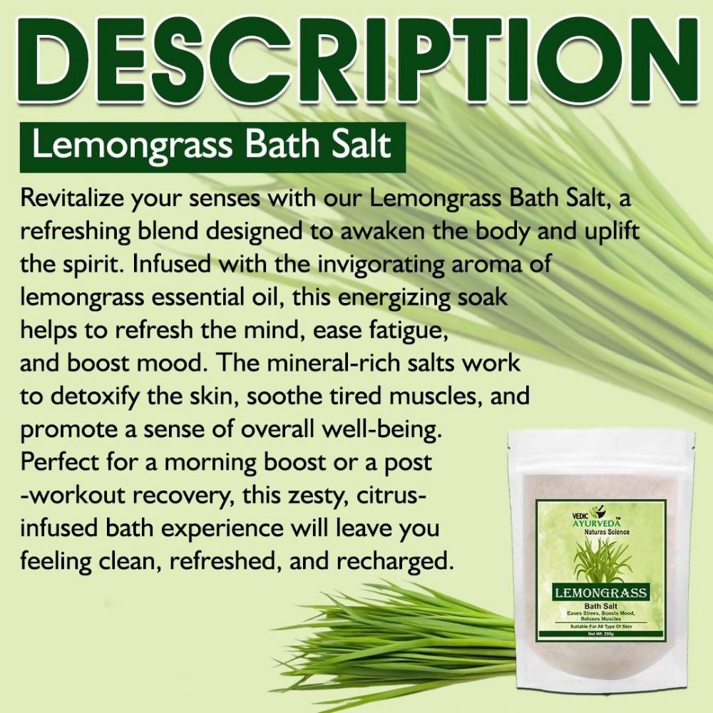 VedicAyurveda Lemongrass Bath Salt