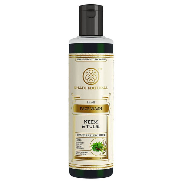 khadi natural neem & tulsi face wash - 210 ml