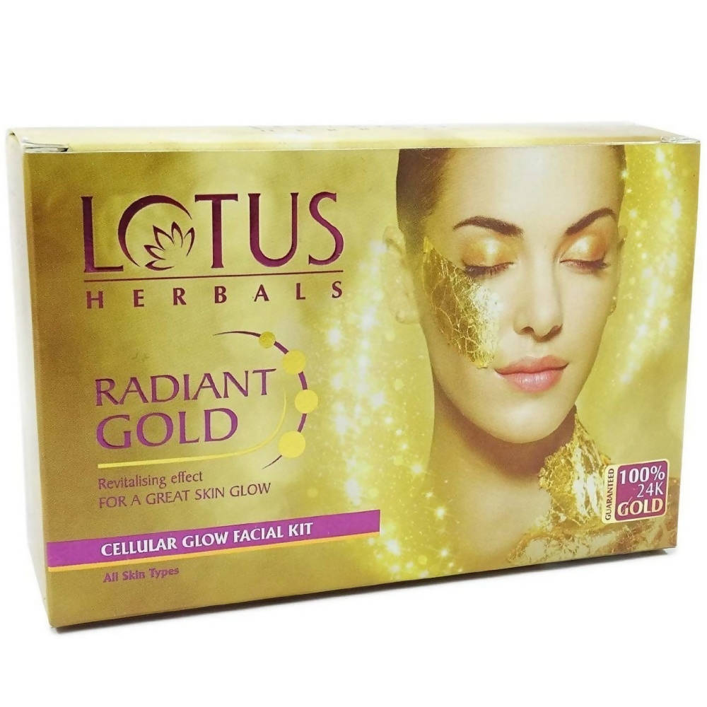 Lotus Herbals Radiant Gold Cellular Glow Facial Kit - 37 gms