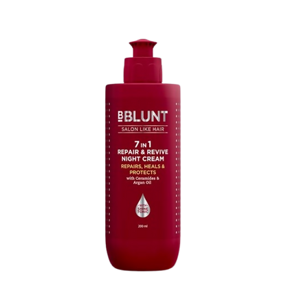 BBlunt 7 in 1 Repair & Revive Night Cream to Heal & Protect Hair Overnight