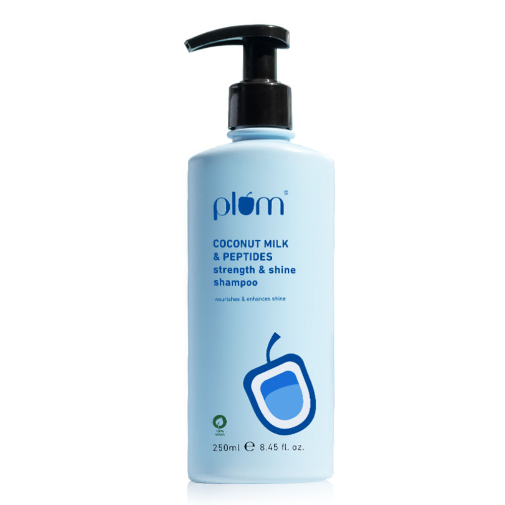 Plum Coconut Milk & Peptides Shampoo For Soft, Shiny Hair