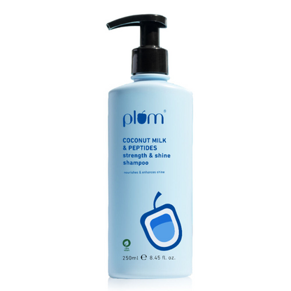 Plum Coconut Milk & Peptides Shampoo For Soft, Shiny Hair