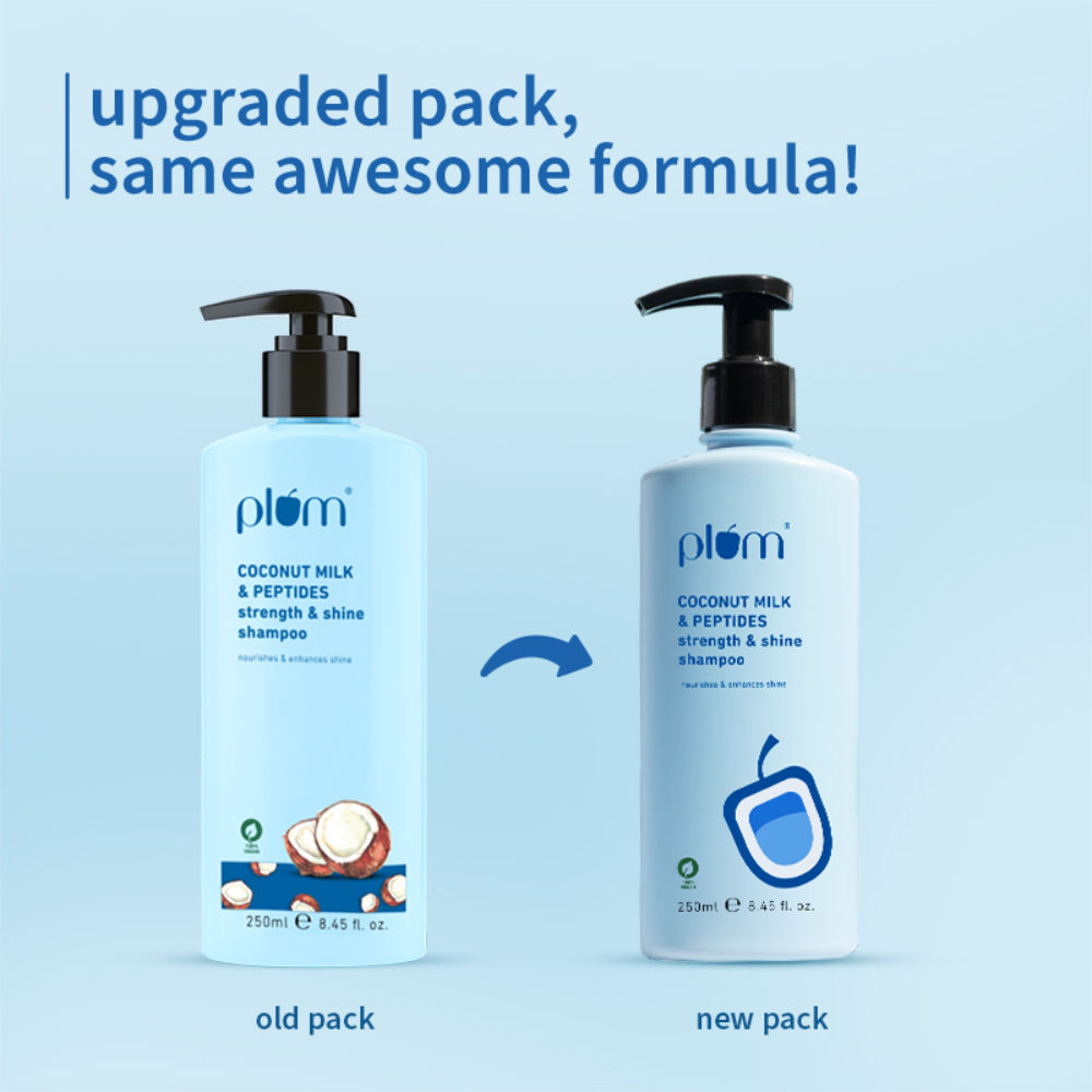 Plum Coconut Milk & Peptides Shampoo For Soft, Shiny Hair