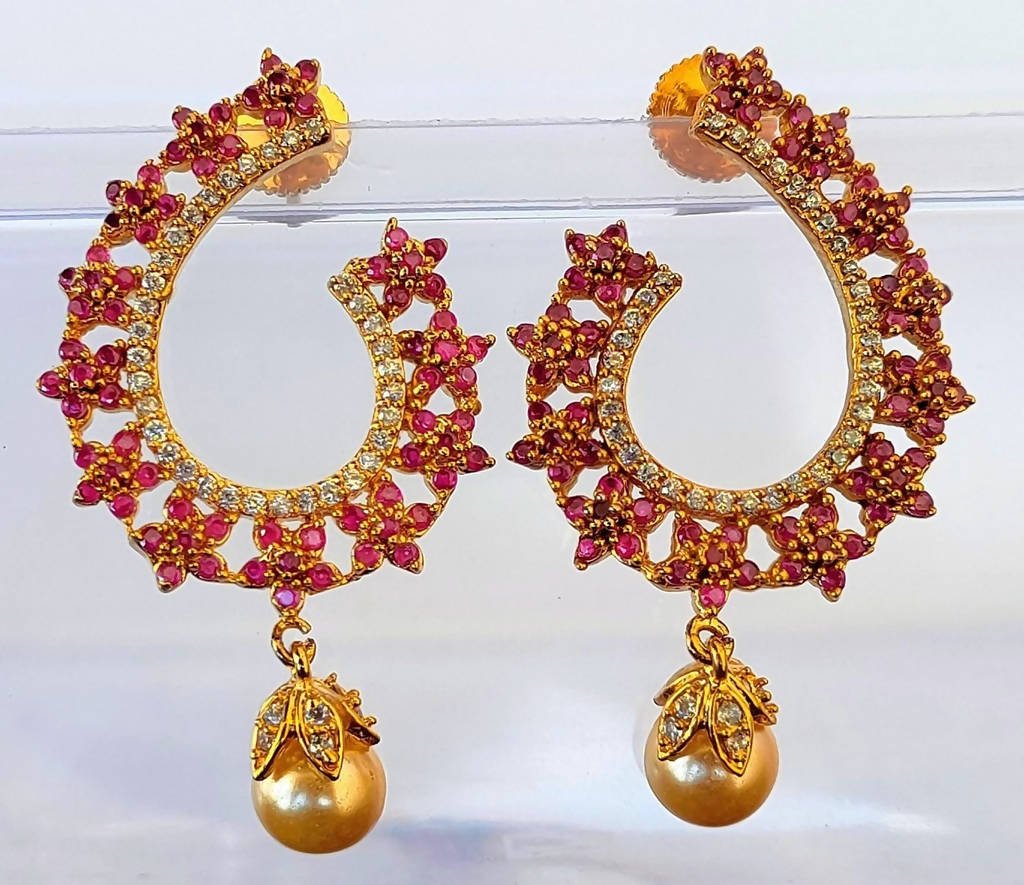 AD Ruby Latest Designer Earrings