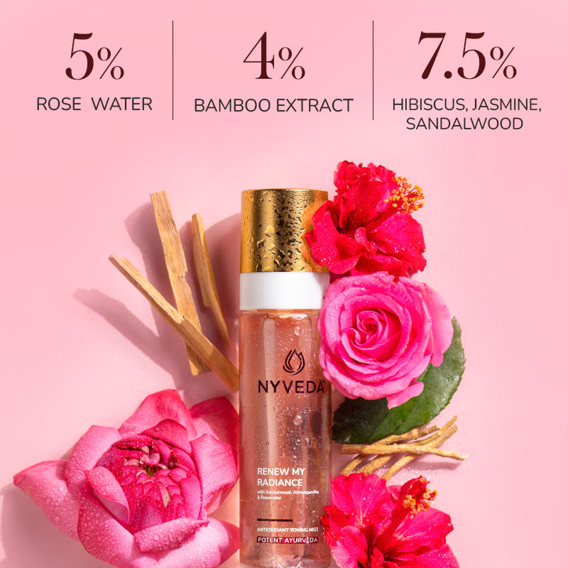 Nyveda Renew my Radiance Antioxidant Toning Mist with Rosewater - 100 ml