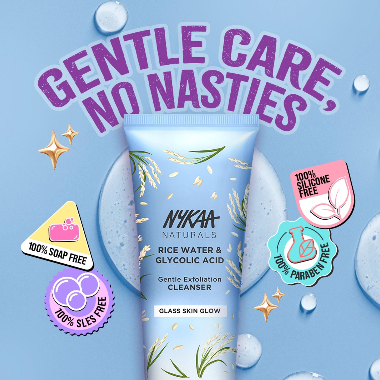 Nykaa Anti-Acne Face Wash With Salicylic Acid, Tea Tree & Neem - For Oily & Acne Prone Skin - Glycolic Acid Rice Water