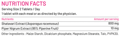 Bliss Welness Women's Wellness Shatavari Biopiperine Veg Tablet