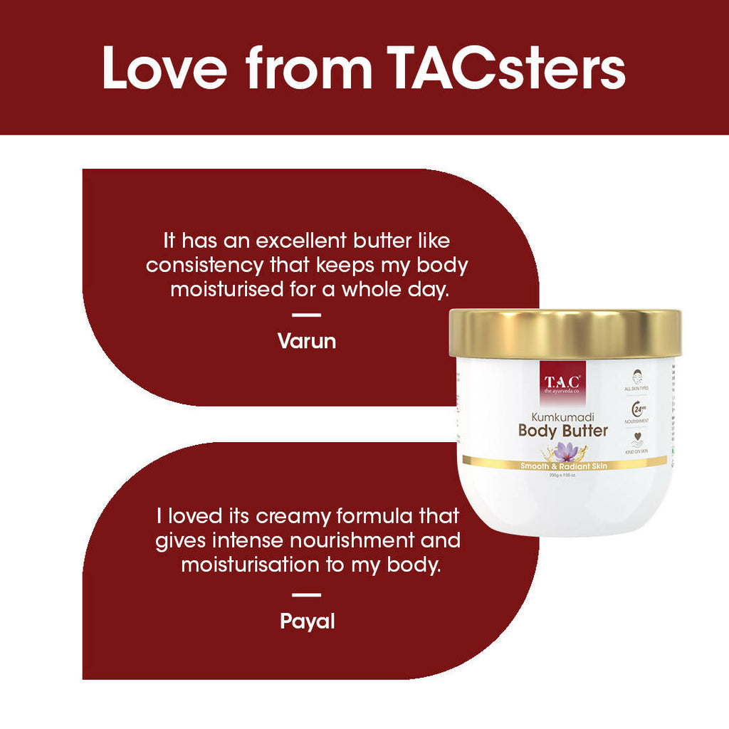 T.A.C - The Ayurveda Co. Kumkumadi Body Butter With Sandalwood, Saffron & Shea Butter