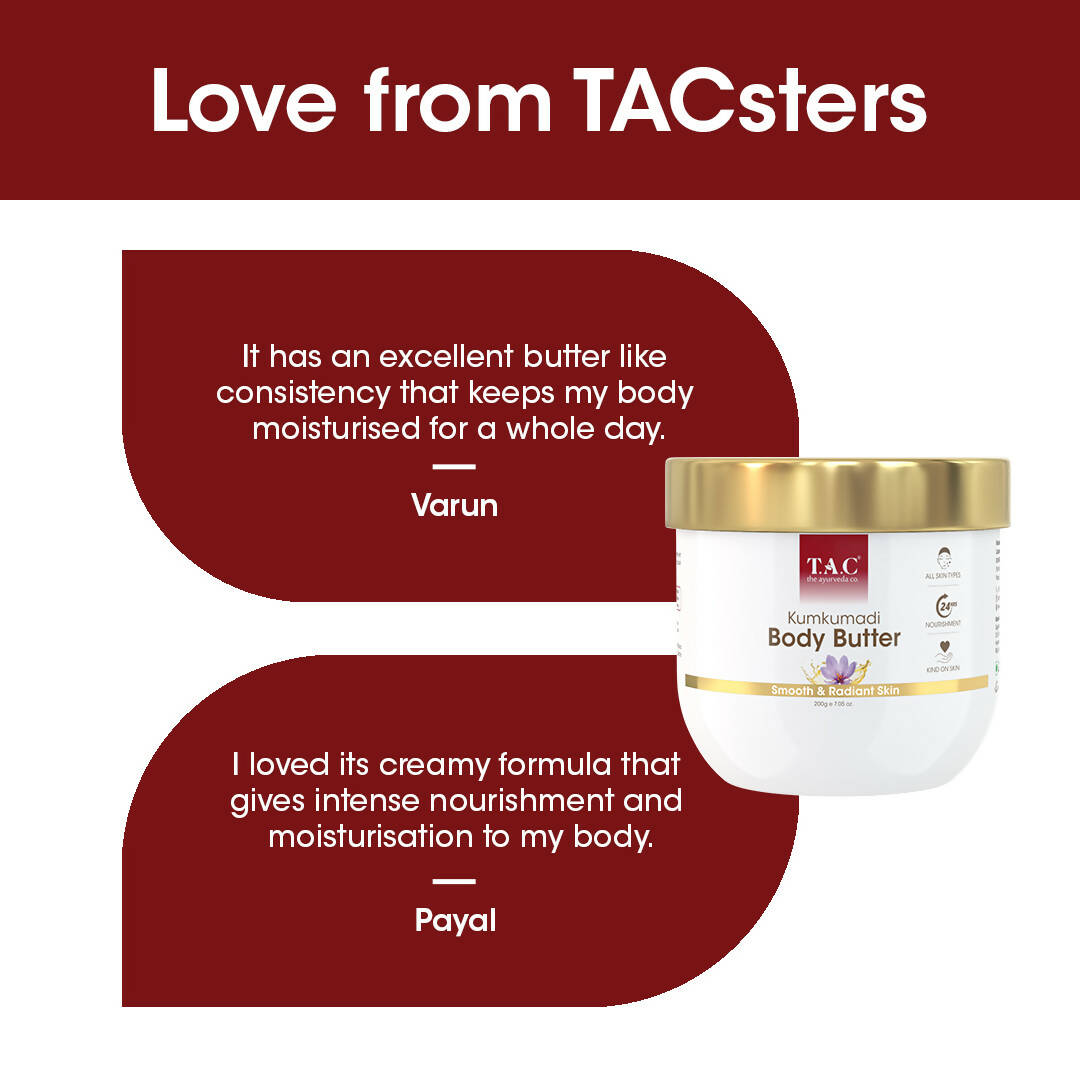 T.A.C - The Ayurveda Co. Kumkumadi Body Butter With Sandalwood, Saffron & Shea Butter