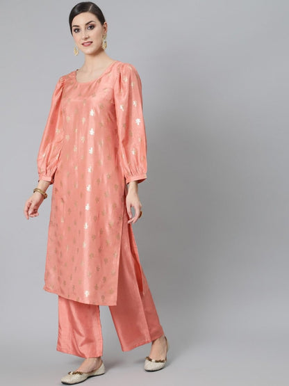 Aks Ethnic Motifs Printed Regular Kurta With Palazzos