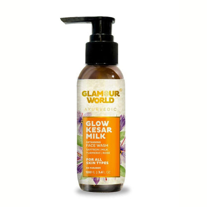GLAMOUR WORLD AYURVEDIC Glow Kesar Milk Face Wash