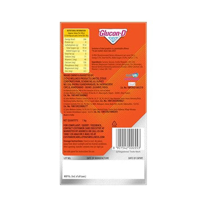 Glucon-D Instant Energy Health Drink Tangy Orange
