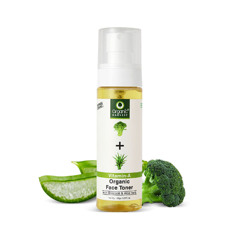 Organic Harvest Vitamin A Organic Face Toner with Broccoli & Aloe Vera - 100 ml