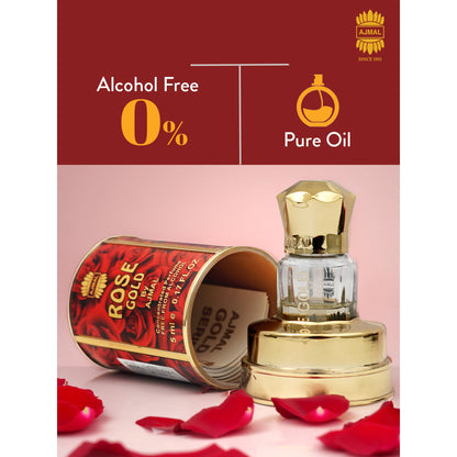 Ajmal India Rose Gold Attar Concentrated Perfume For Her